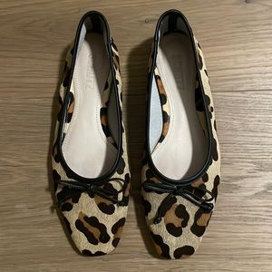 Schutz leopard hair calf ballet flats